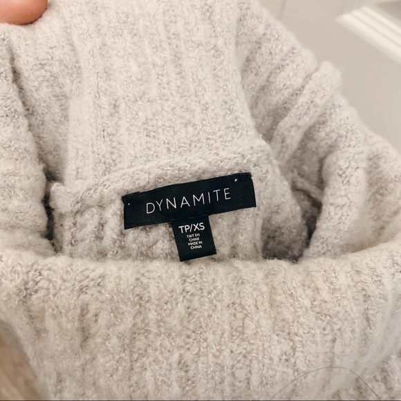 DYNAMITE Knit Dress - Knee Length - GREY XS - Picture 3 of 4